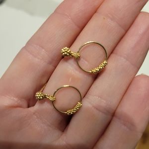 Lagos 18k gold caviar 14k gold post earrings